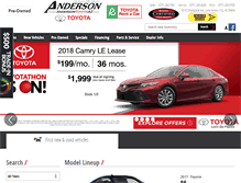 Tablet Screenshot of andersontoyotaaz.com